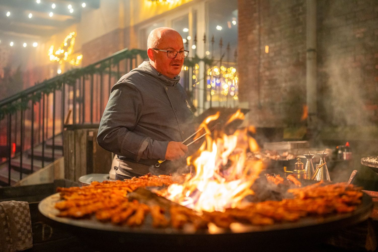 Chef aan het vuur
